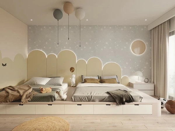 Những mẫu thiết kế nội thất phòng ngủ cho 2 bé gái đáng tham khảo hiện nay